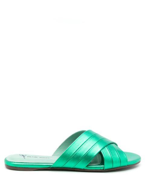 metallic-effect leather sandals by BLUE BIRD SHOES