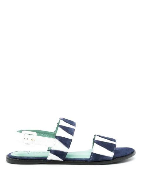 zig-zag suede slingback sandals by BLUE BIRD SHOES