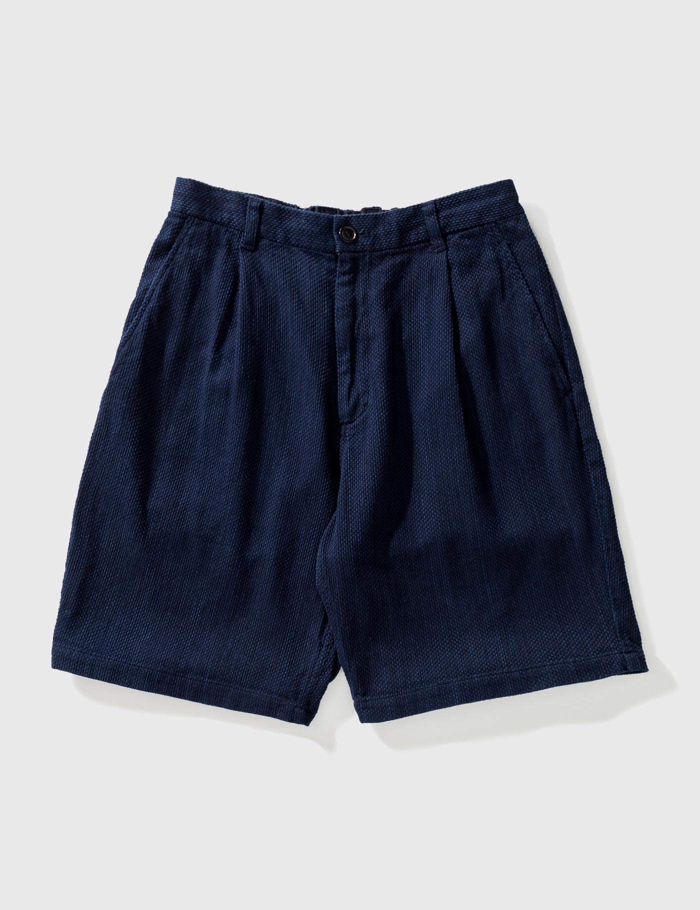 Sashiko One Tuck Shorts by BLUE BLUE JAPAN