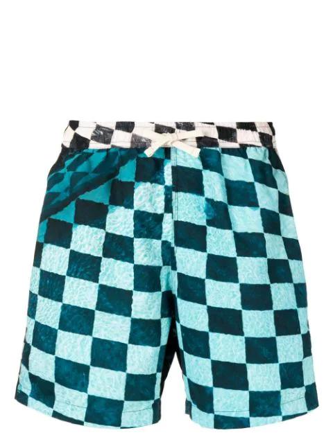 check print deck shorts by BLUE SKY INN
