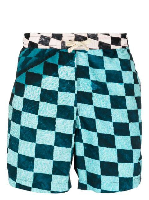 check-print swim shorts by BLUE SKY INN