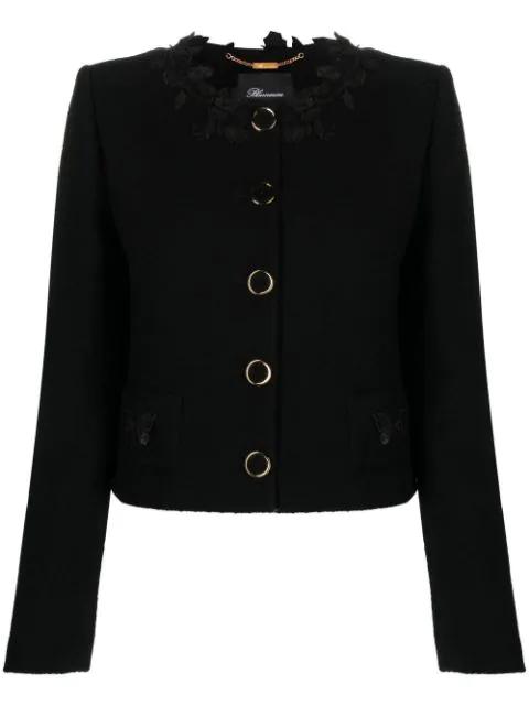 button-fastening round-neck jacket by BLUMARINE