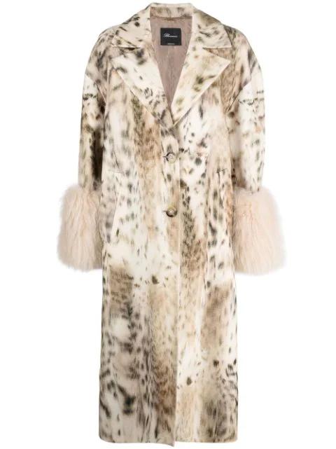 leopard-print single-breasted coat by BLUMARINE