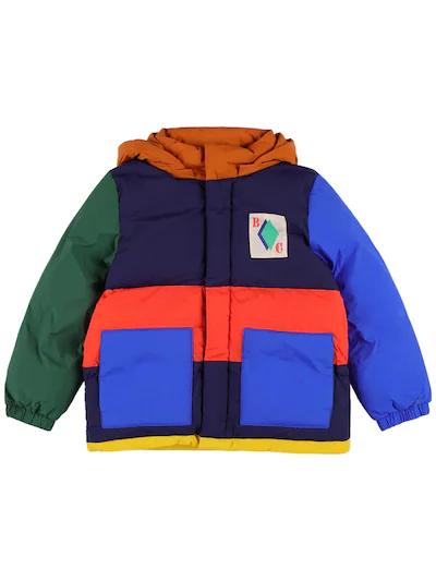 Color block recycled nylon puffer jacket by BOBO CHOSES