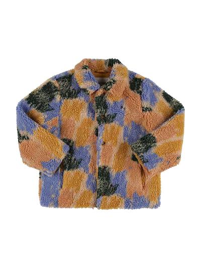 Printed recycled poly blend teddy jacket by BOBO CHOSES
