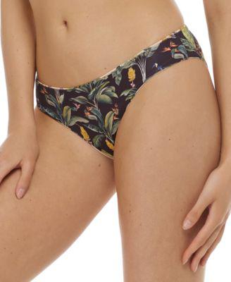 Juniors' Reversible Tropical Leaf Print Eclipse Surf Rider Bikini Bottoms by BODY GLOVE