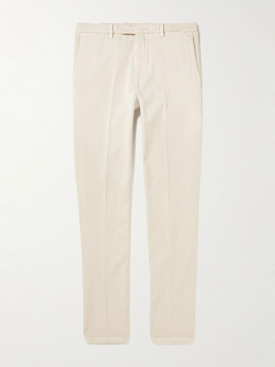 Slim-Fit Cotton-Blend Twill Trousers by BOGLIOLI
