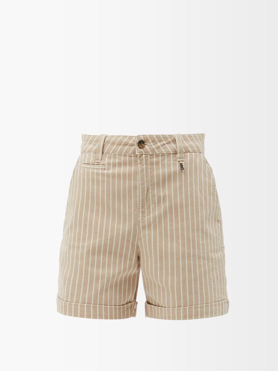 Polly striped cotton-blend golf shorts by BOGNER