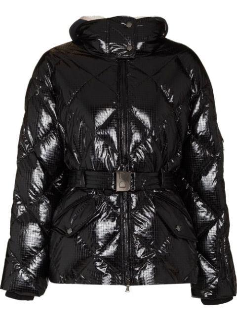 mara high-shine quilted jacket by BOGNER