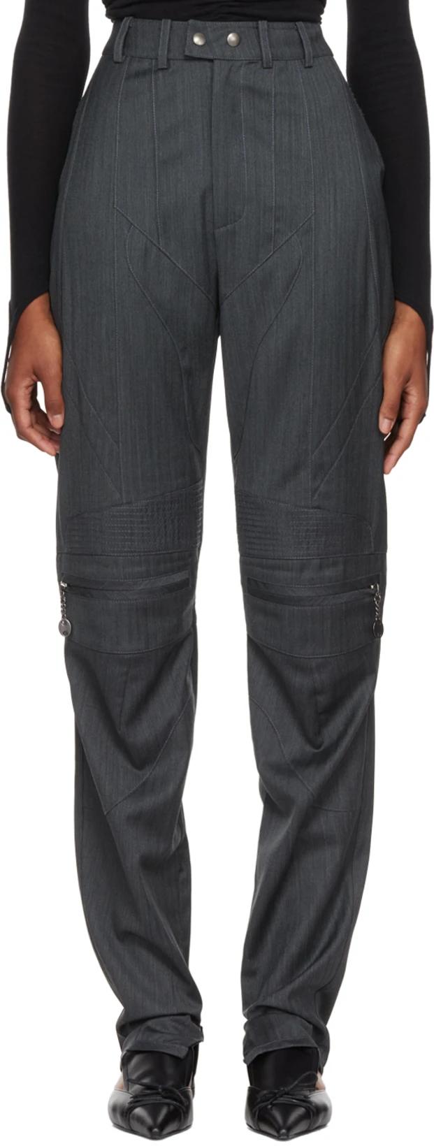 Gray Lea Trousers by BONBOM
