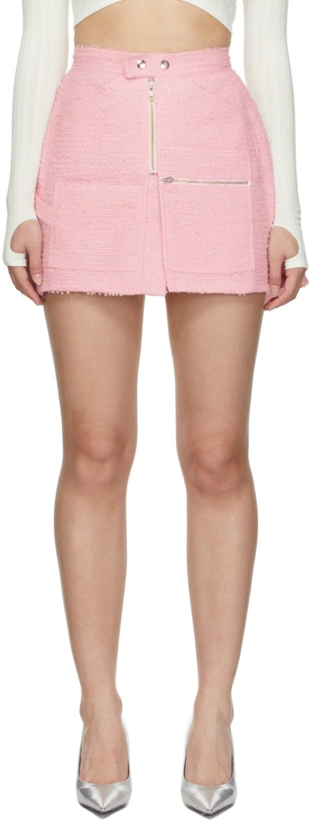 Pink Moto Mini Skirt by BONBOM