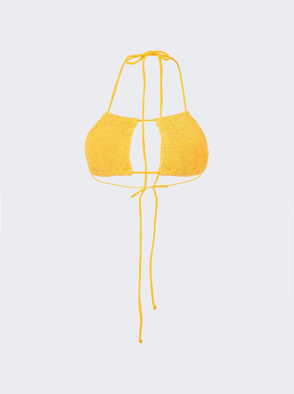 Andy Triangle Eco Bikini Top Yellow by BOND-EYE