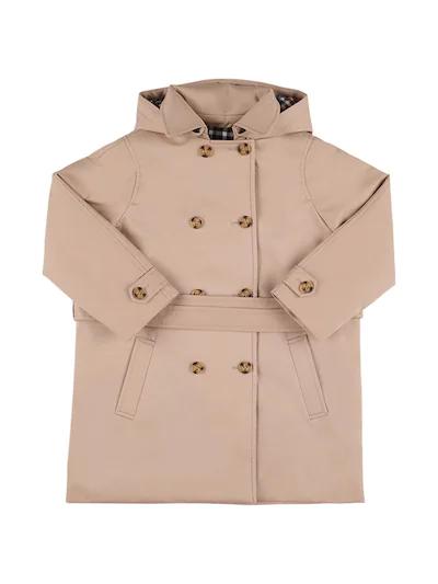 Cotton gabardine trench coat by BONPOINT