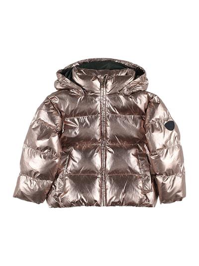 Laminated hoodied puffer jacket by BONPOINT
