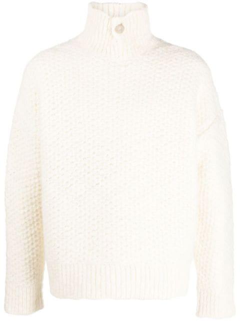chunky-knit high-neck jumper by BONSAI