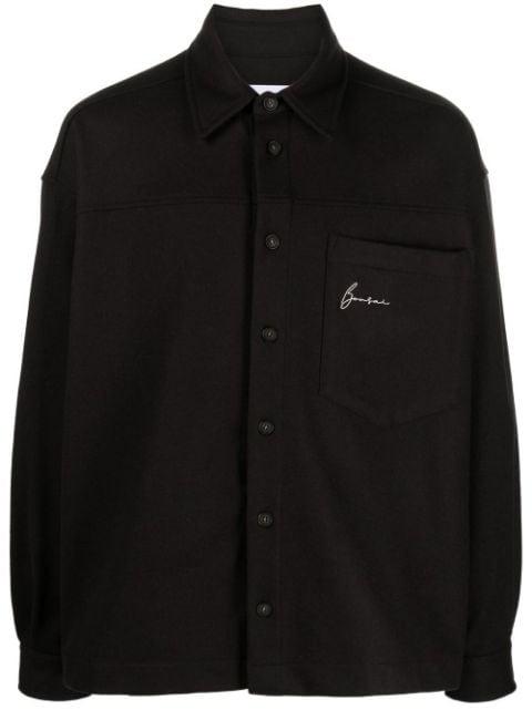 embroidered-logo long-sleeve shirt by BONSAI