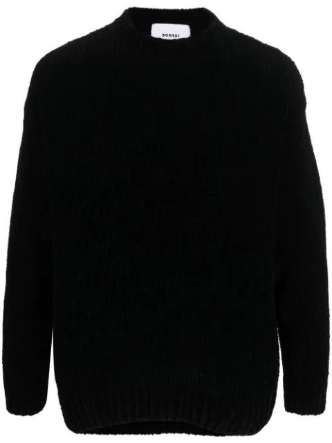 ribbed-trim cotton jumper by BONSAI
