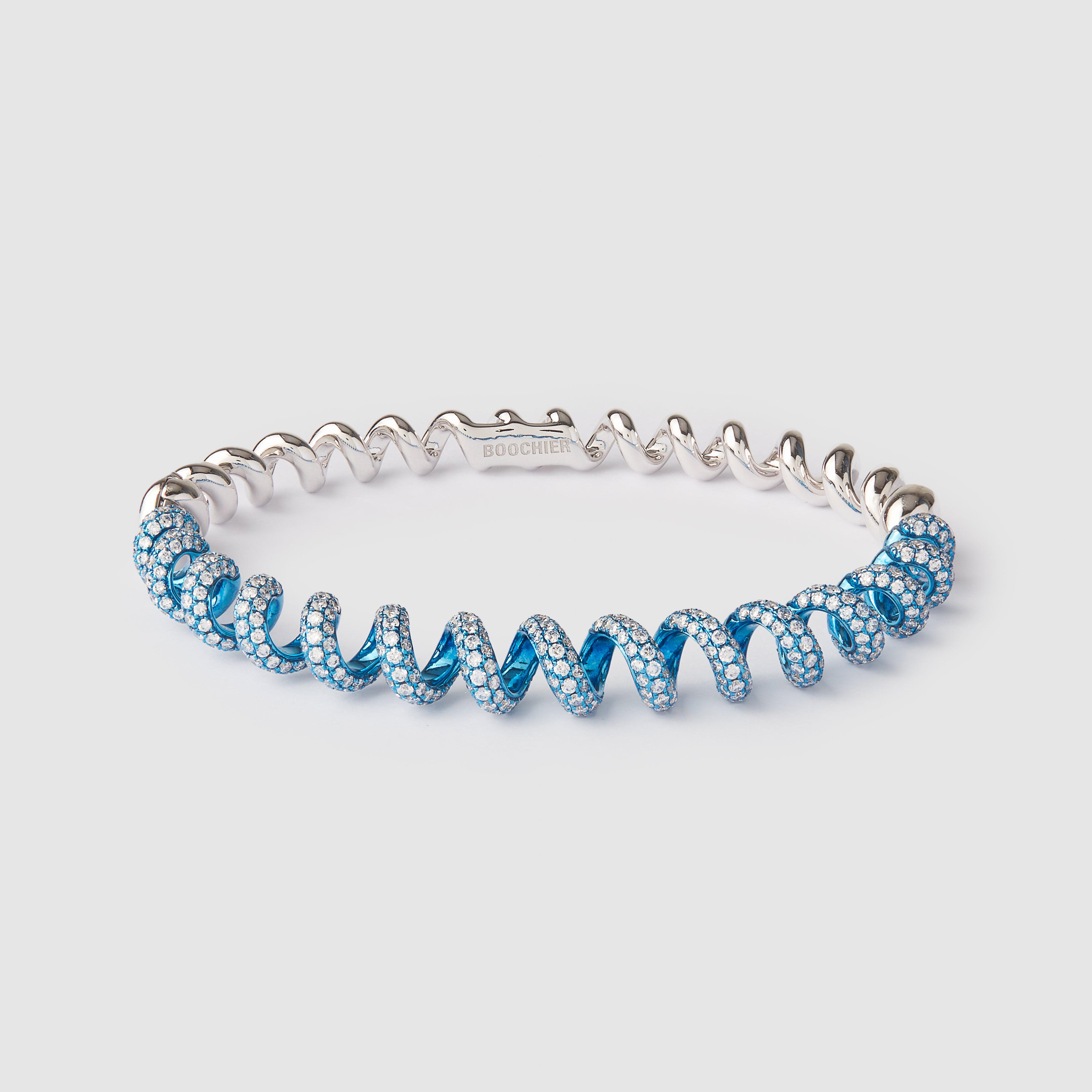 Boochier Blue Diamond Slinkee Bangle by BOOCHIER