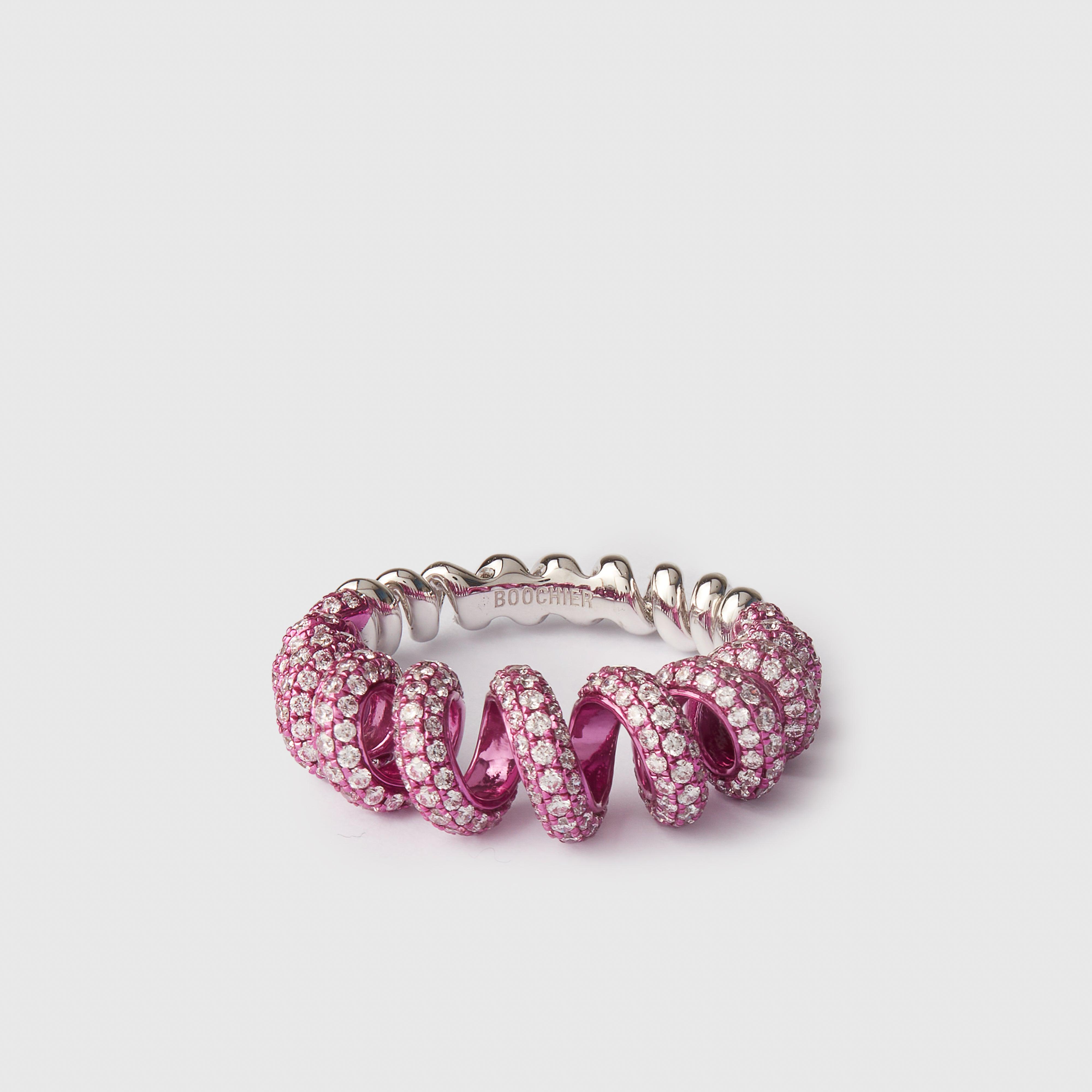 Boochier L Pink Diamond Slinkee Ring by BOOCHIER