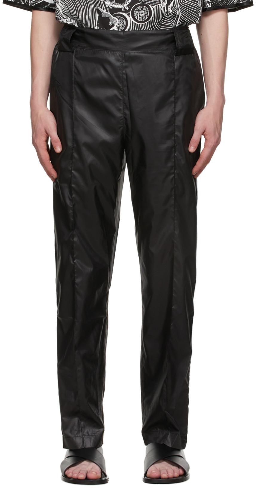 Black & White Satin Army Trousers by BORAMY VIGUIER