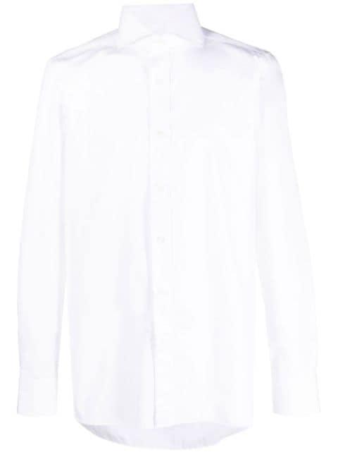 spread collar cotton shirt by BORRELLI