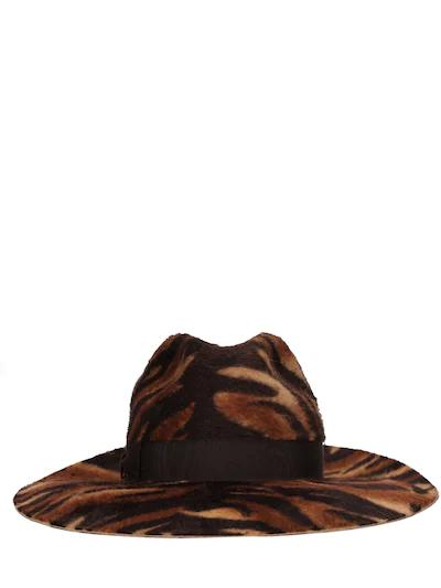 Ada striped fur felt hat by BORSALINO