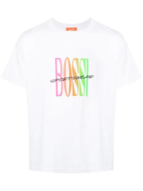 logo-print cotton T-shirt by BOSSI SPORTSWEAR