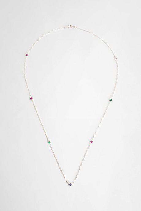Botier White Gold Dan On The Rock Necklace With 7 Coloured Sapphires by BOTIER