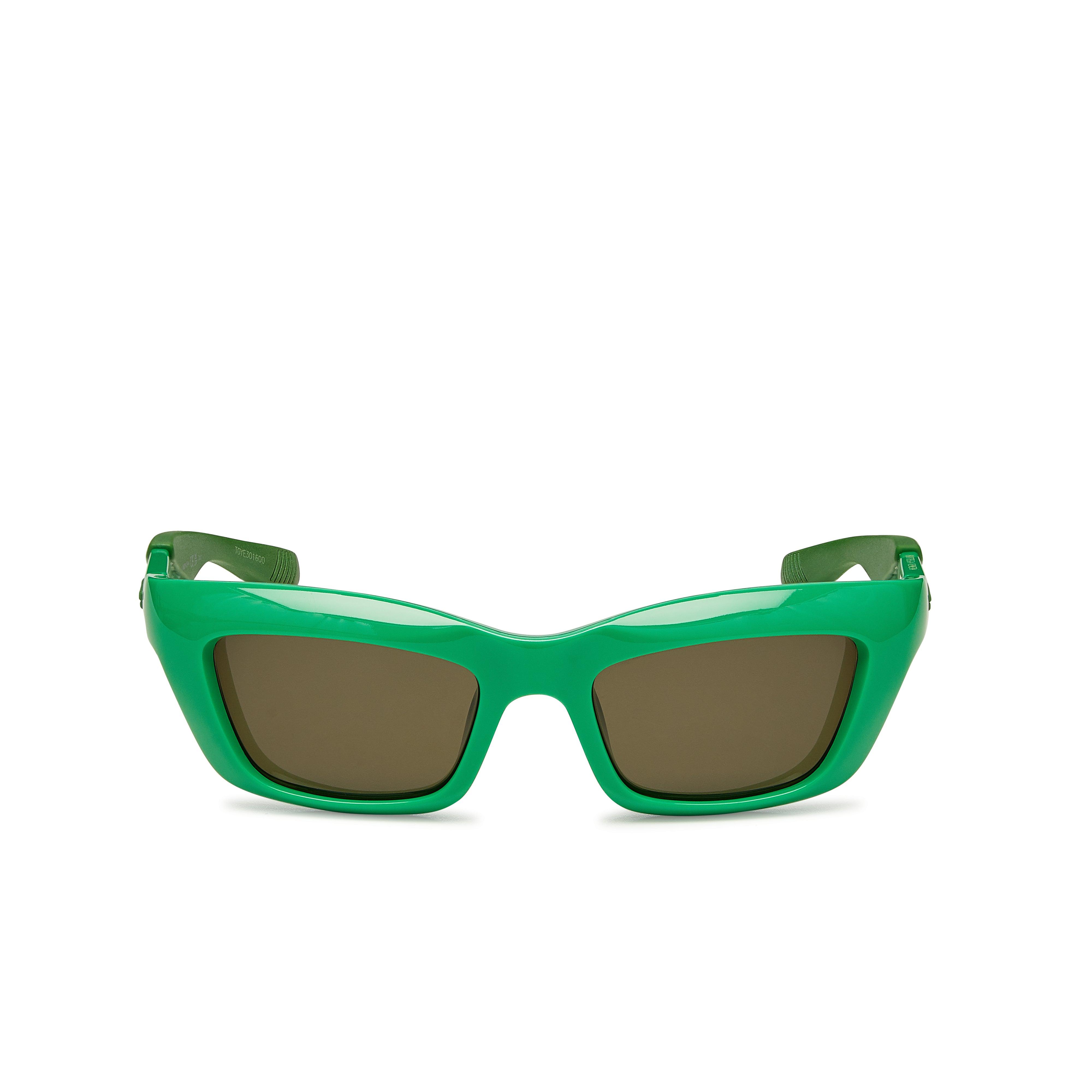 Bottega Veneta Mitre Sunglasses (Green) by BOTTEGA