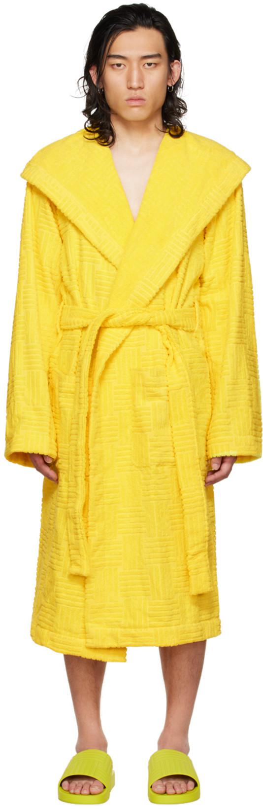 Yellow Intreccio Bath Robe by BOTTEGA VENETA