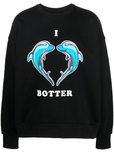 graphic-print crew neck sweatshirt by BOTTER