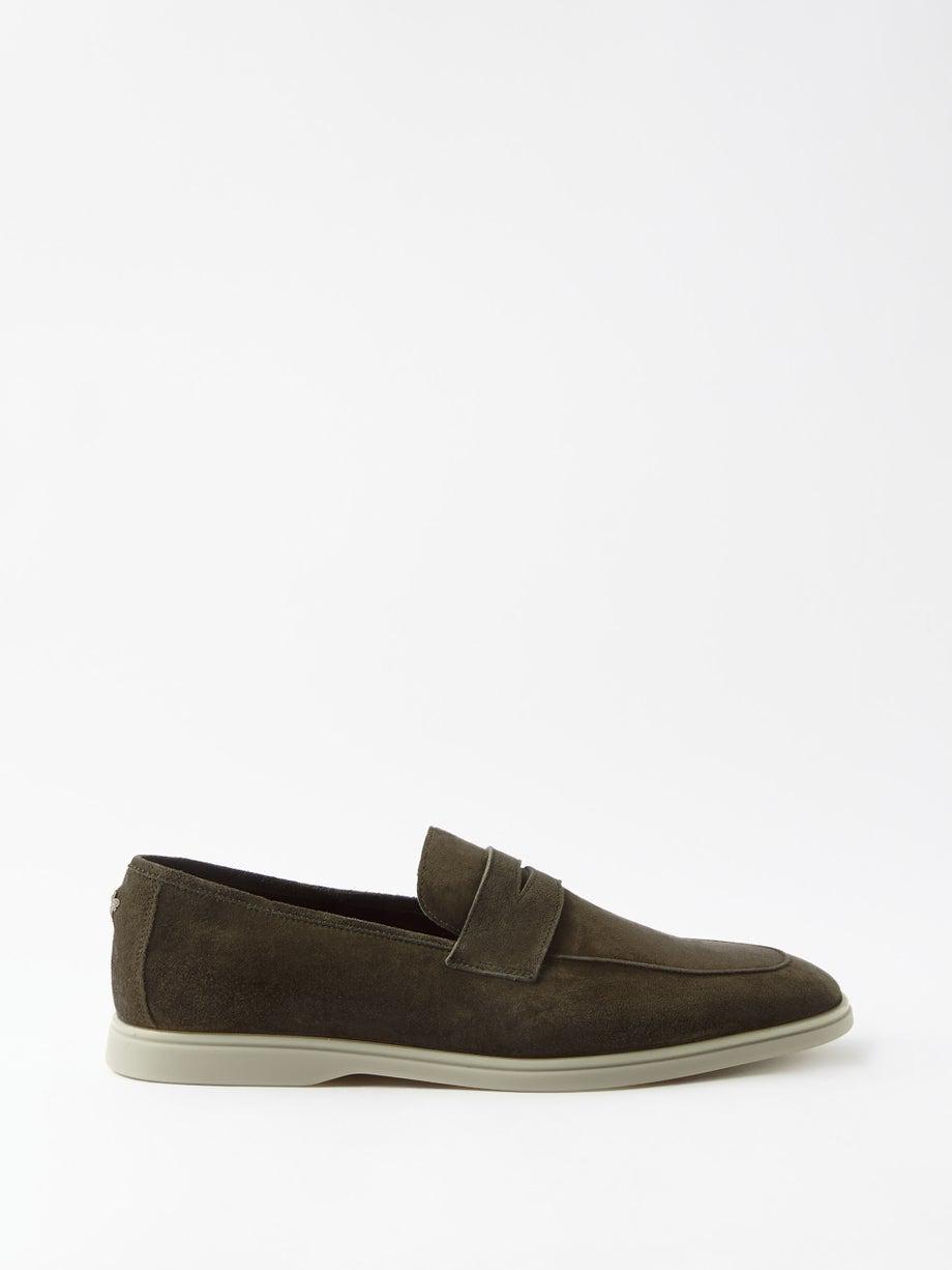 Gommé suede loafers by BOUGEOTTE