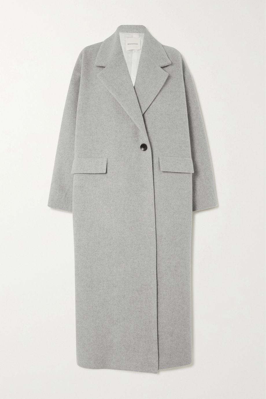 Osa brushed wool-blend coat by BOUGUESSA