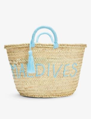 Maldives palm leaf basket bag by BOUTIQUE BONITA