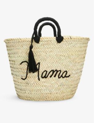 Mama palm leaf basket bag by BOUTIQUE BONITA