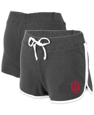 Women's Charcoal Indiana Hoosiers Relay French Terry Shorts by BOXERCRAFT