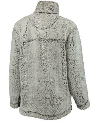 Women's Gray Minnesota Golden Gophers Sherpa Super Soft Quarter-Zip Pullover Jacket by BOXERCRAFT