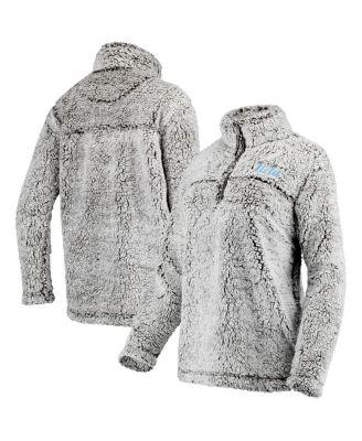 Women's Gray UCLA Bruins Sherpa Super Soft Quarter Zip Pullover Jacket by BOXERCRAFT