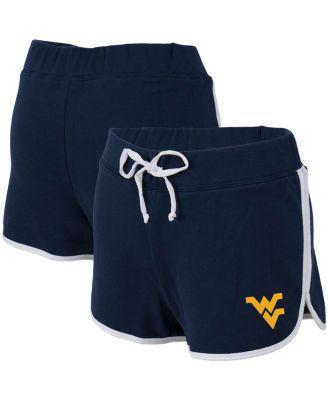 Women's Navy West Virginia Mountaineers Relay French Terry Shorts by BOXERCRAFT