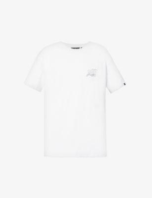 Distorted brand-embroidered cotton-jersey T-shirt by BOY LONDON