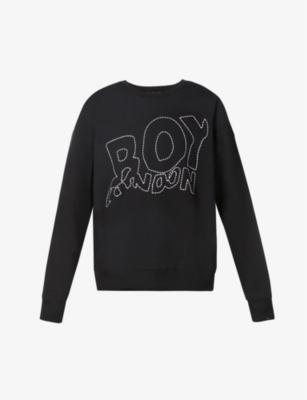 Distorted logo cotton-jersey sweatshirt by BOY LONDON