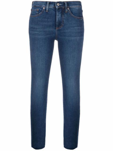 cropped slim-fit jeans by BOYISH