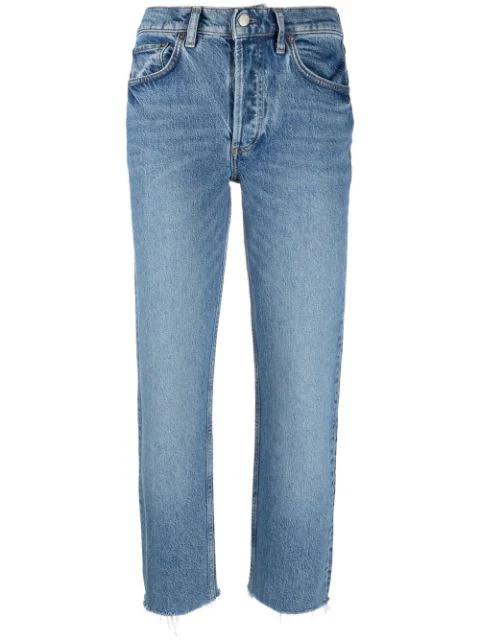 mid-rise slim-leg jeans by BOYISH