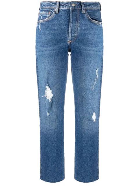 ripped-detail denim jeans by BOYISH