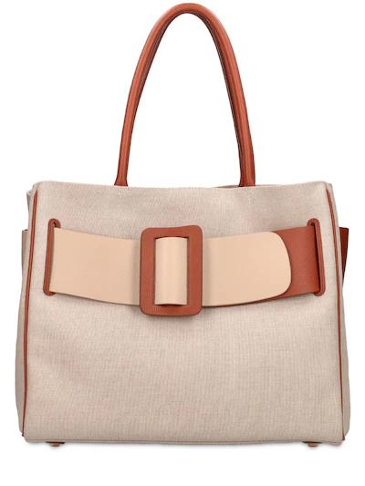 Bobby soft canvas & leather tote bag by BOYY