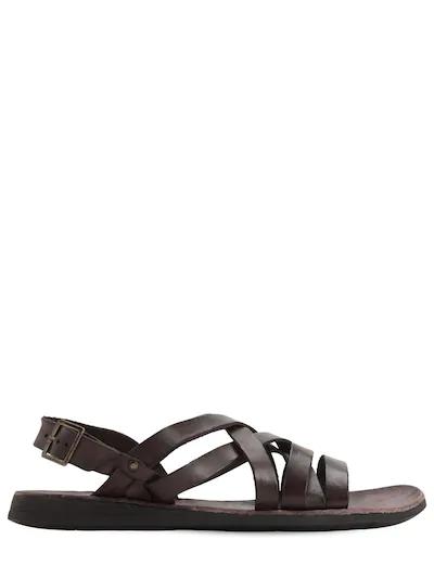 LEATHER SANDALS W/ BUCKLE by BRADOR