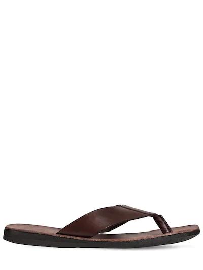 Leather thong sandals by BRADOR