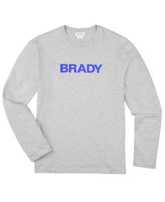 Men's Gray Wordmark Long Sleeve T-shirt by BRADY