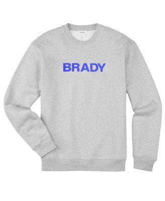 Men's Gray Wordmark Pullover Sweatshirt by BRADY