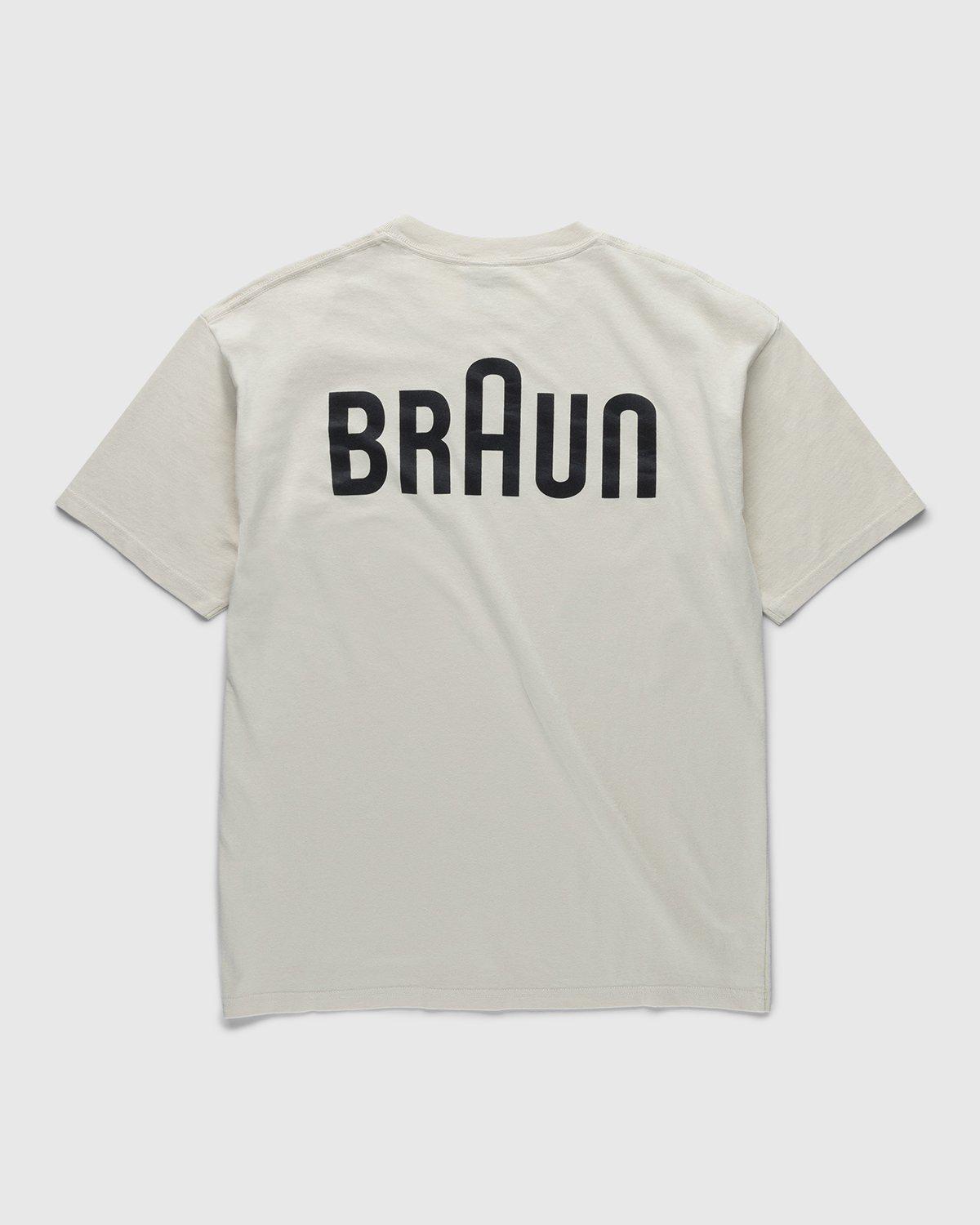 BRAUN x Highsnobiety – Logo T-Shirt Eggshell by BRAUN X HIGHSNOBIETY